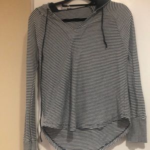 Navy/white stripe hoodie